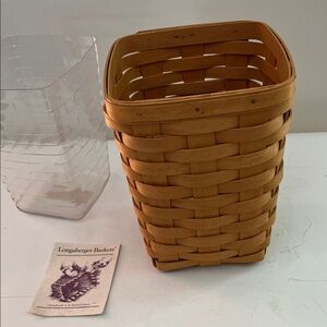 Longaberger Medium Spoon Tan Basket with liner